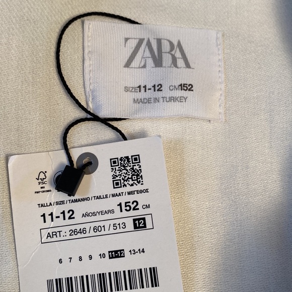 NWT Zara Printed Denim Nordic Jacket, Size 11-12 - Picture 13 of 15